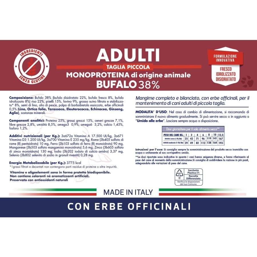 Vetline Adulti Taglia Piccola Bufalo 3 kg