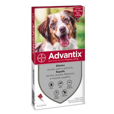 Advantix Antiparassitario Spot On Cane 10-25 kg 6x2,5 ml