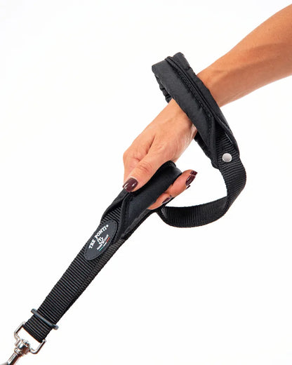 Tre Ponti Guinzaglio Doppio con Manico di Sicurezza Nero