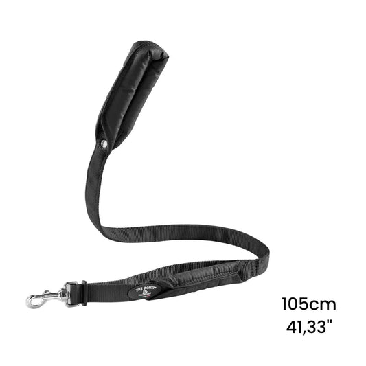 Tre Ponti Guinzaglio Doppio con Manico di Sicurezza Nero