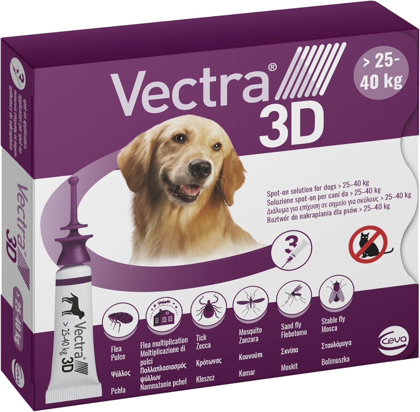Vectra 3D Cani 25-40  KG 3 Pipette