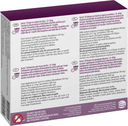 Vectra 3D Cani 25-40  KG 3 Pipette