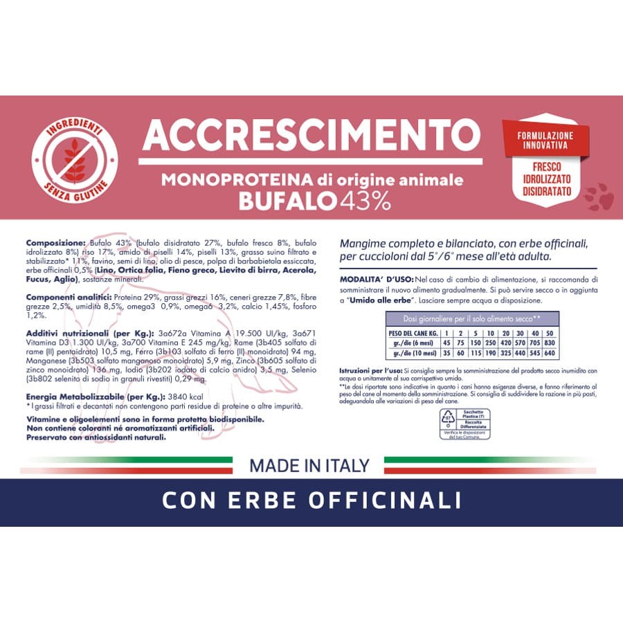 Vetline Accrescimento Bufalo 3 kg