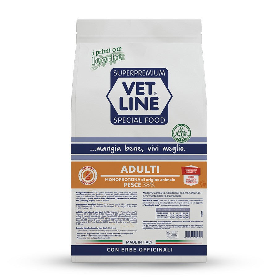 Vetline Adulti Pesce 12,5 kg