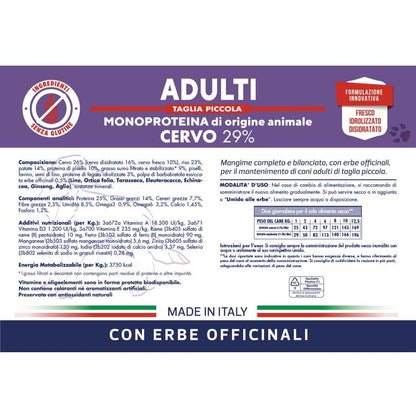 Vet Line Adulti Cervo Taglia Piccola 3 kg