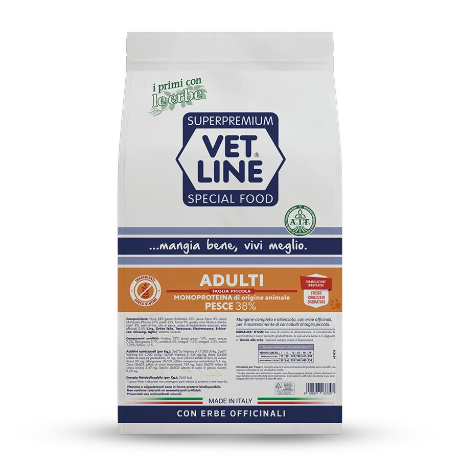 Vet Line Adulti Pesce Taglia Piccola 3 kg