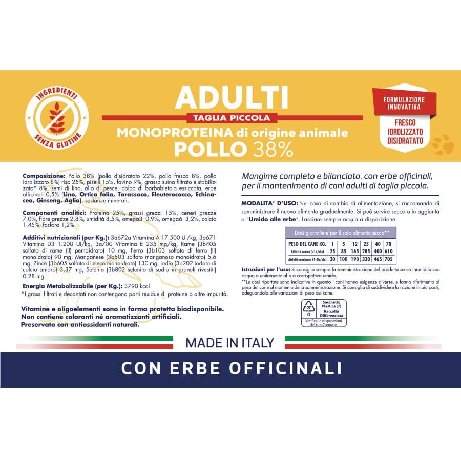 Vetline Adulti Taglia Piccola Pollo 800 gr