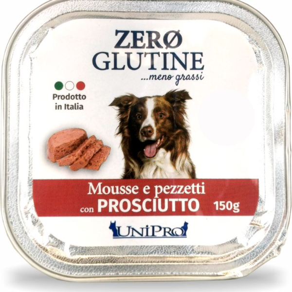 Unipro Zero Glutine Mousse e Pezzetti Prosciutto 150 gr