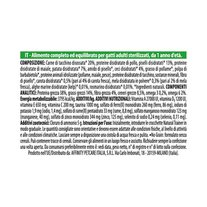 Natural Trainer SQN H.G. Sterilised Tacchino 300gr