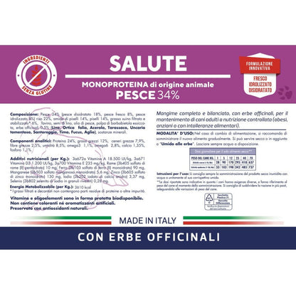 Vet Line Monoproteico Cane Salute Pesce 3 Kg