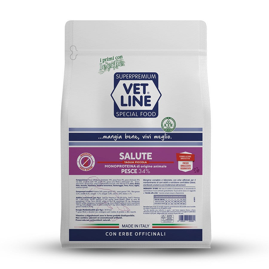 Vet Line Salute Taglia Piccola Pesce 800 gr