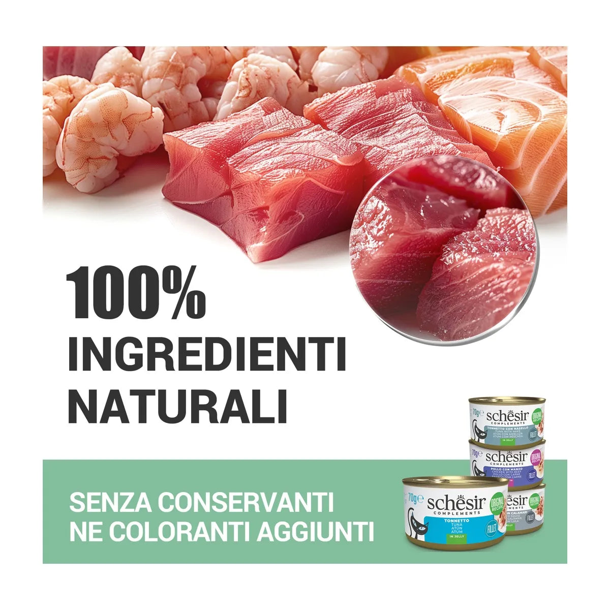 Schesir Scatolette Pollo con Spigola 70 gr