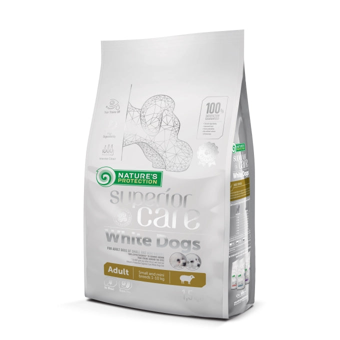 Nature's Protection White Dogs Grain Free Adult Small Agnello 1,5 kg