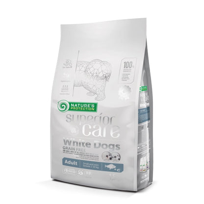 Nature's Protection White Dogs Grain Free Adult Small Pesce Bianco 1,5 kg